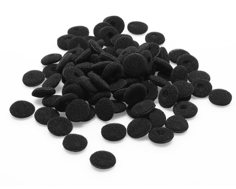 Shapenty Black Soft Foam Earbuds Cushions Earphone Headphone Cap Protector Sponge Ear Pads Cover Replacement, 100PCS - Image 1